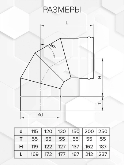 Craft HF колено 90° (316/0,8) Ф115 - 1