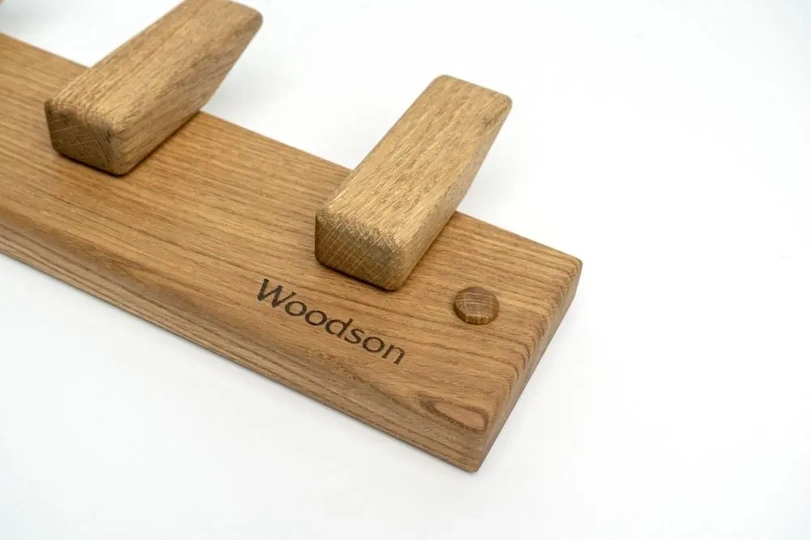 Вешалка Woodson D3, 3 крепления, дуб - 1