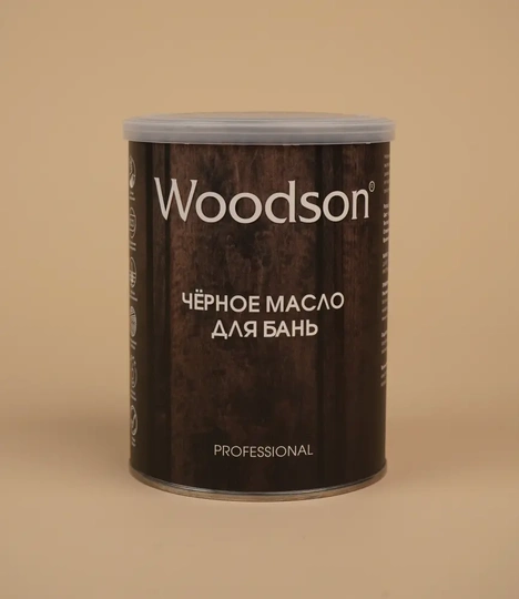 Чёрное масло для защиты древесины Woodson (баня), 2,4л - 1