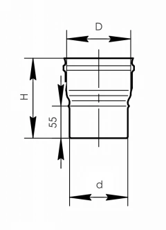 Ferrum переходник ПМ (430/0,5мм) Ф120П - 150М - 1
