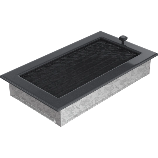 Решетка вентиляционная Графитовая 17x30 с жалюзи Kratki - 3