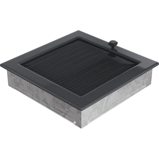 Решетка вентиляционная Графитовая 22x22 с жалюзи Kratki - 3