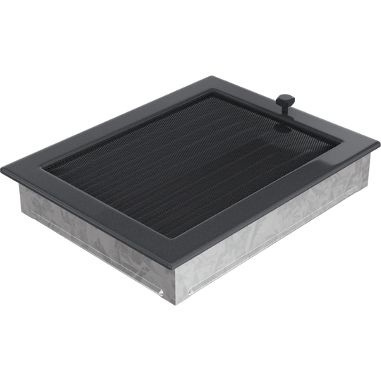 Решетка вентиляционная Графитовая 22x30 с жалюзи Kratki - 1