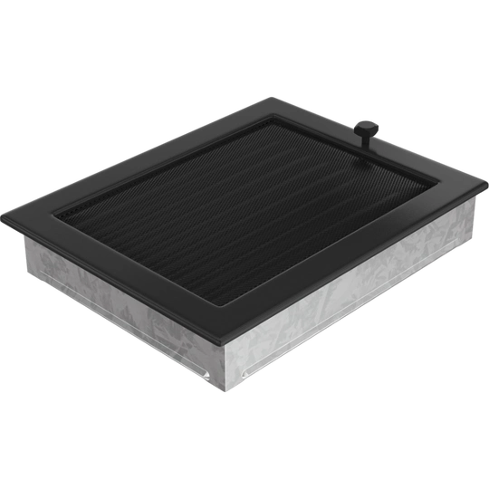 Решетка вентиляционная Чёрная 22x30 с жалюзи - 3