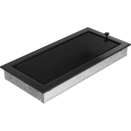 Решетка вентиляционная Чёрная 22x45 с жалюзи - 3