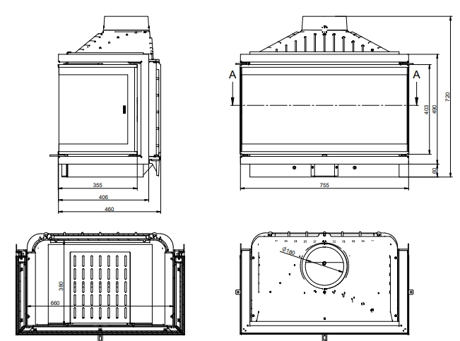 Каминная топка KFD ECO iMAX 7 3F standard - 3