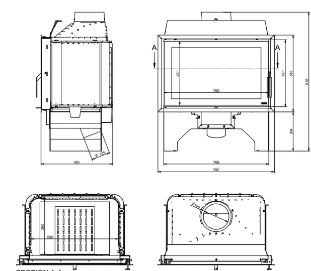 Каминная топка KFD ECO iLUX 90 - 3