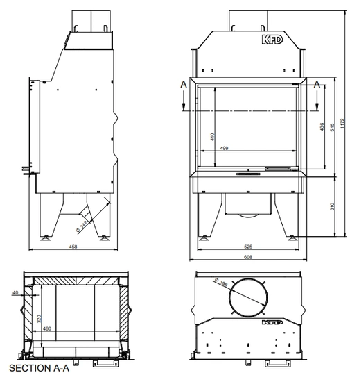 Каминная топка KFD ECO iLINE 5161 - 4