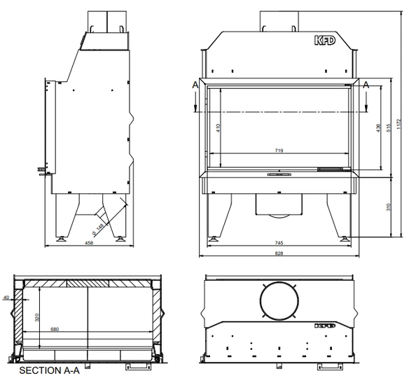 Каминная топка KFD ECO iLINE 5183 - 4