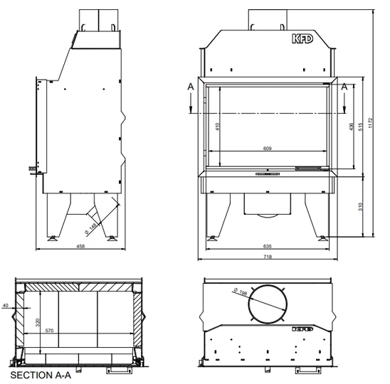 Каминная топка KFD ECO iLINE 5172 - 4