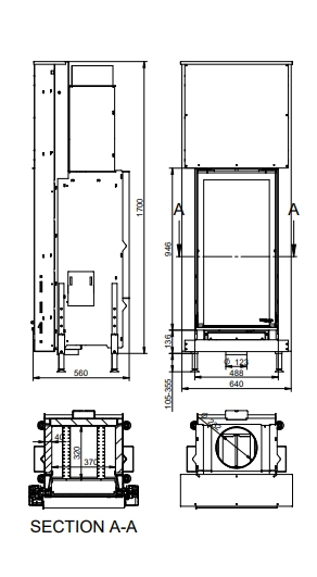 Каминная топка KFDesign LINEA V 1070 4.0 - 3
