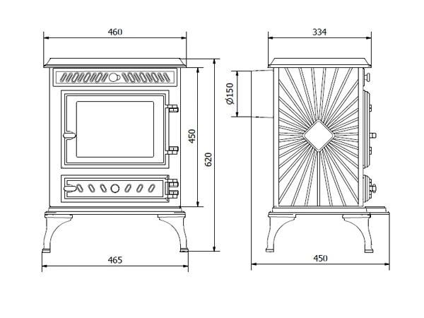 Чугунная печь KAWMET P3 (7.4 kW) EKO - 1