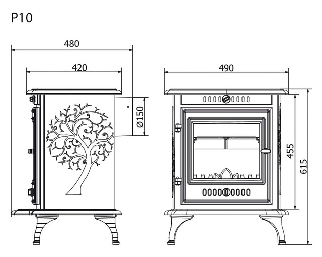 Печь отопительная Kawmet P10 - 1