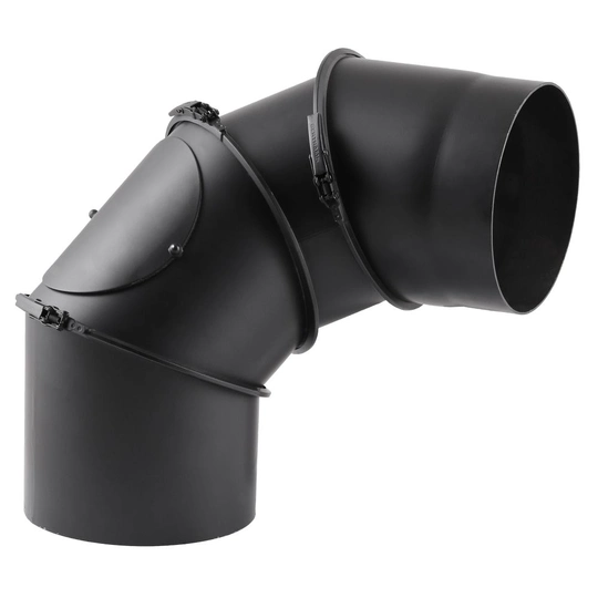 Дымоходное колено (отвод) KAISER PIPES (2мм) четырёх-сегментное, поворотное, универсальное - 1