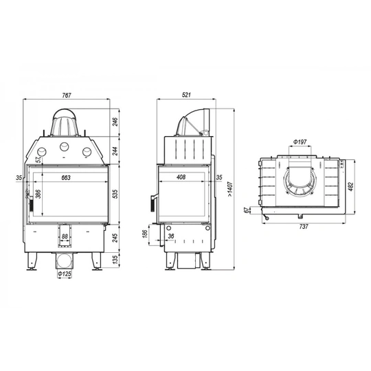 Каминная топка Defro Home Intra SM BP - 1