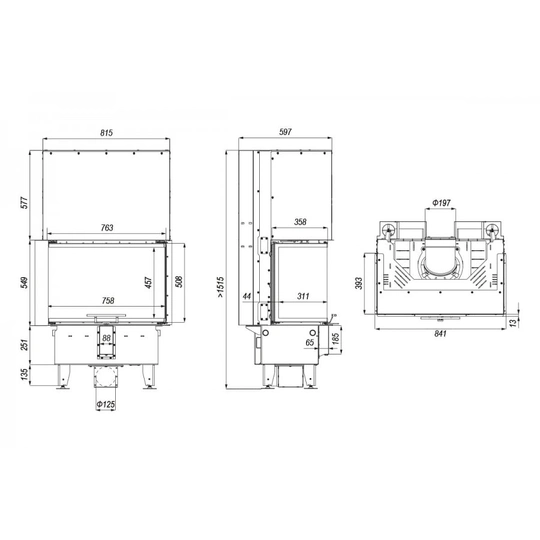 Каминная топка Defro Home Intra SM C G - 1