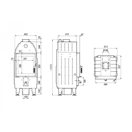 Каминная топка Defro Home Intra XSM C - 2