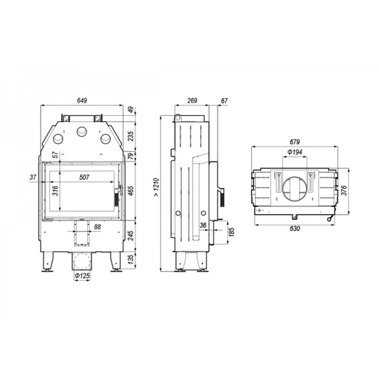 Каминная топка Defro Home Intra SM SLIM - 1