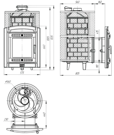Печь банная "Атмосфера XL" сетка нержавейка - 3