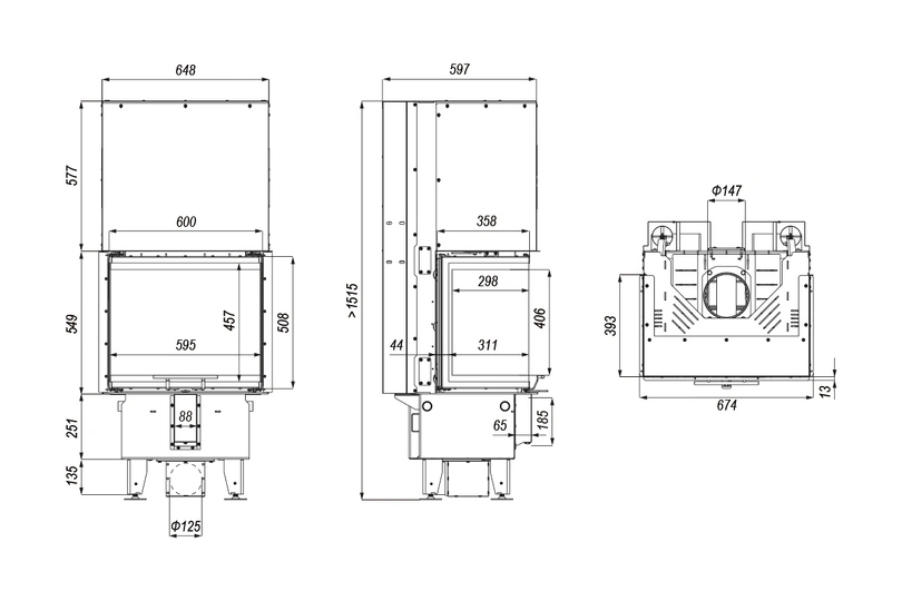 Каминная топка Defro Home Intra XSM C G - 1