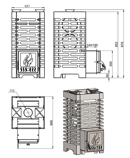 Печь для бани ASTON 20 - 2
