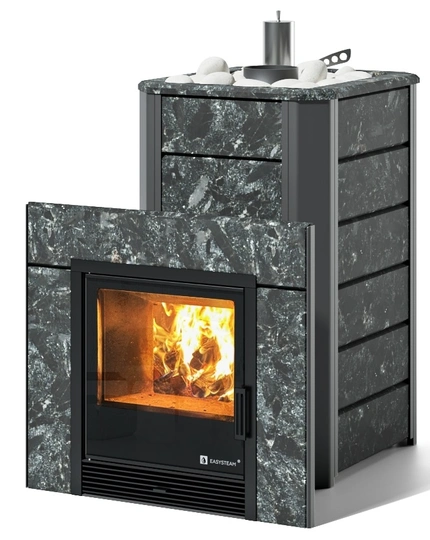 Печь для бани EASYSTEAM Ялта 15/2024 в облицовке из камня - 2