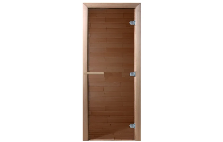 Стеклянная дверь для бани Doorwood 2000*700 (бронза, 8мм)