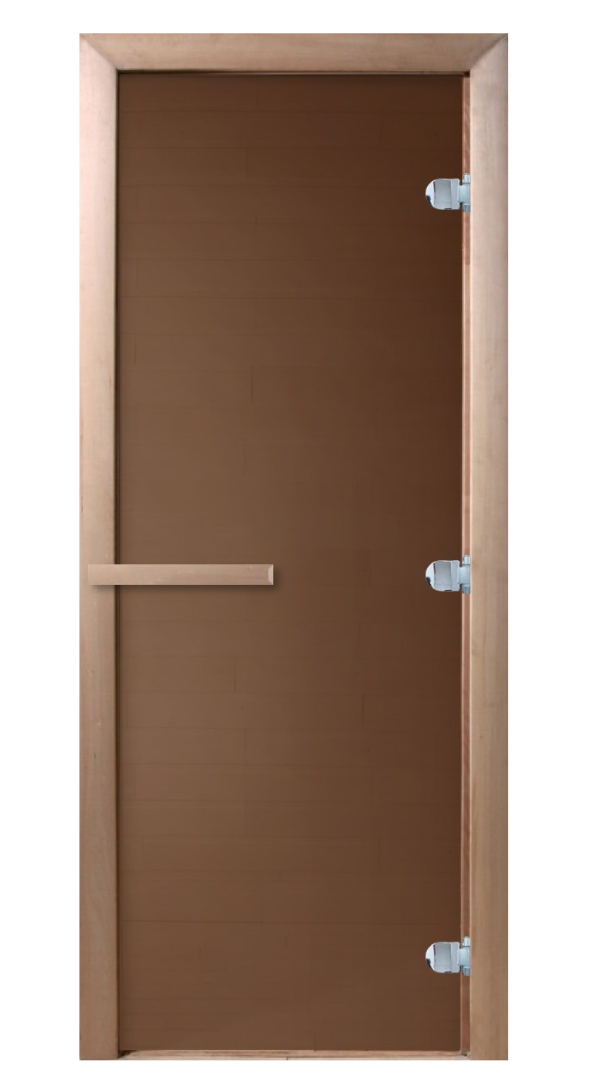 Стеклянная дверь для бани Doorwood 2000*800 (бронза матовая, 8 мм) - 0min