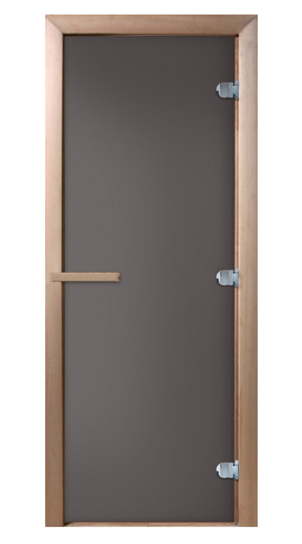 Стеклянная дверь для бани Doorwood 1800*700 (графит матовый, 8мм) - 0min