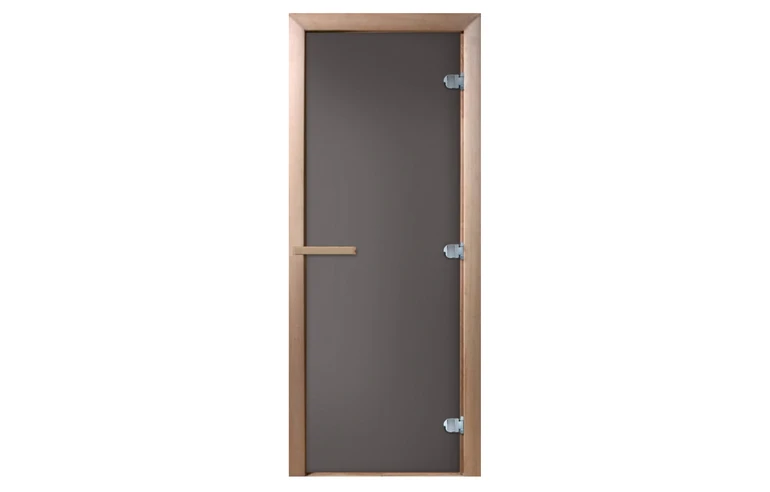 Стеклянная дверь для бани Doorwood 1800*700 (графит матовый, 8мм)