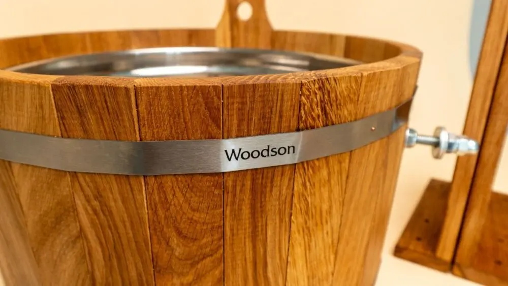 Обливное устройство Woodson с нержавеющей вставкой, 17 л., дуб - 1min