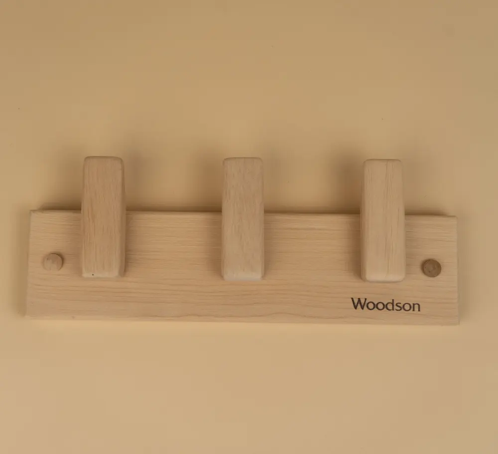 Вешалка Woodson D3, 3 крепления, липа - 2min