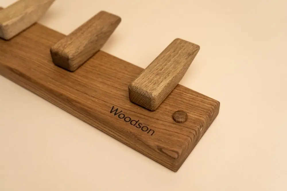 Вешалка Woodson D3, 3 крепления, дуб - 2min