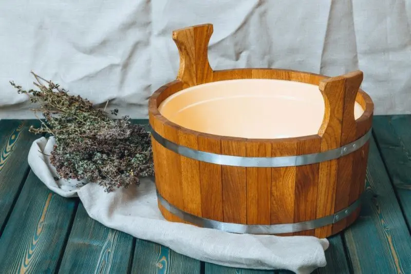 Шайка Woodson с пластиковой вставкой, 12 л., дуб - 3min