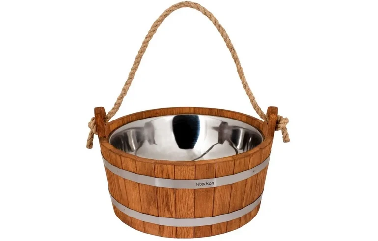 Шайка Woodson с нержавеющей вставкой, 7,5 л., дуб