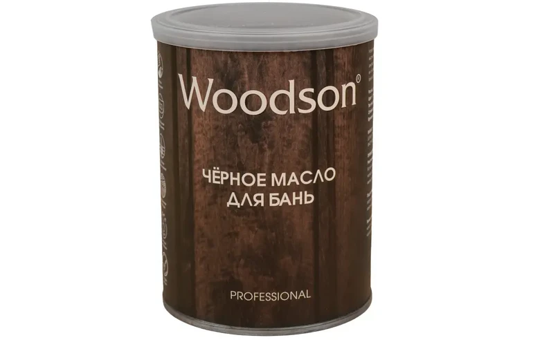 Чёрное масло для защиты древесины Woodson (баня), 0,8л
