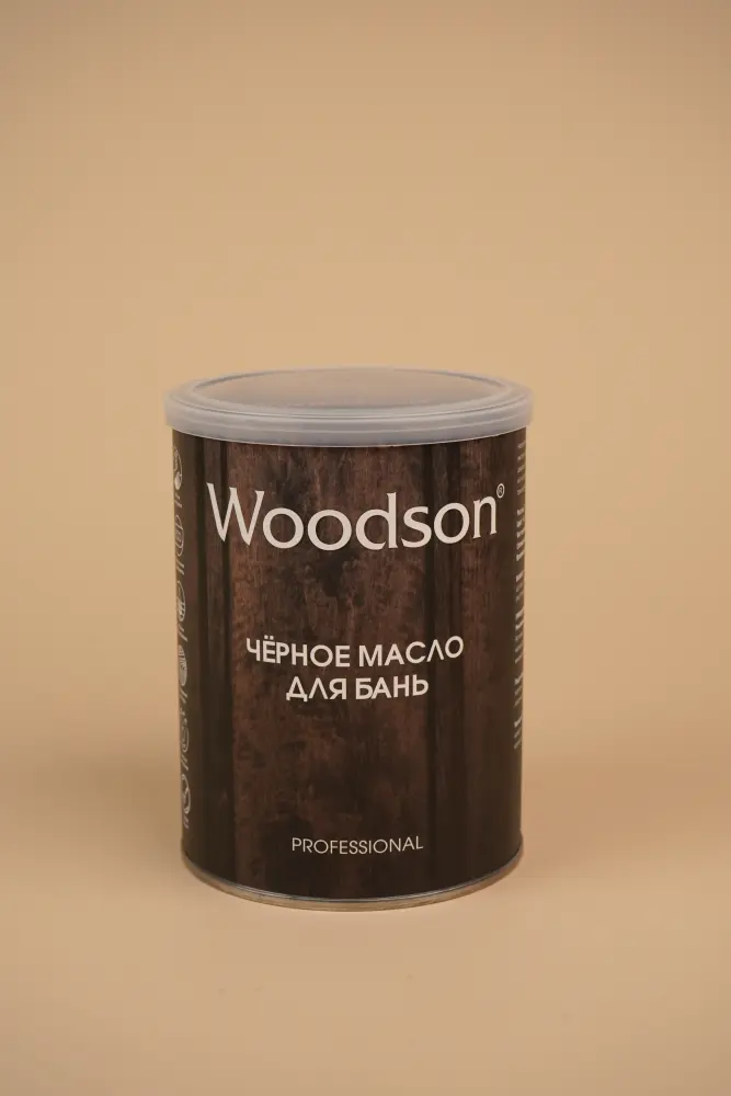 Чёрное масло для защиты древесины Woodson (баня), 0,8л - 1min