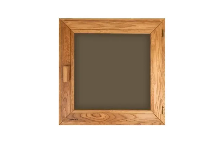 Окно Woodson PRO 60*60, стекло GREY дуб, левое