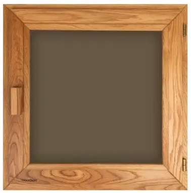 Окно Woodson PRO 60*60, стекло GREY дуб, левое - 0min