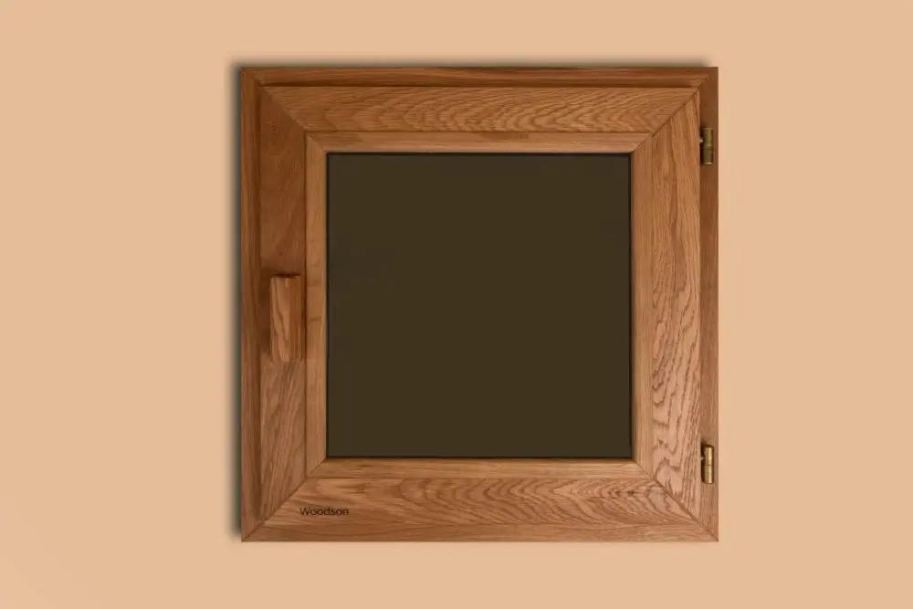 Окно Woodson PRO 50*50, стекло GREY дуб, правое - 2min