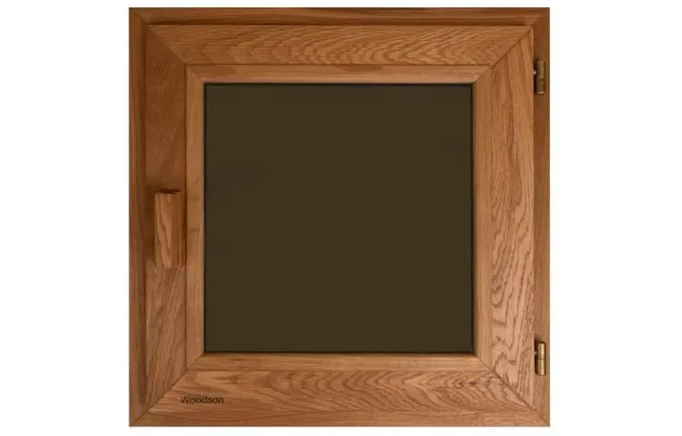 Окно Woodson PRO 50*50, стекло GREY дуб, правое