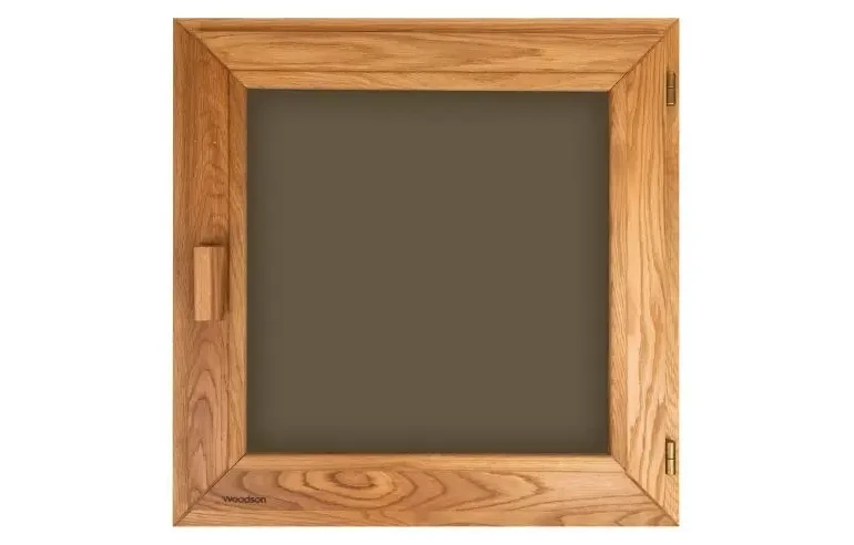 Окно Woodson PRO 60*60, стекло GREY дуб, правое