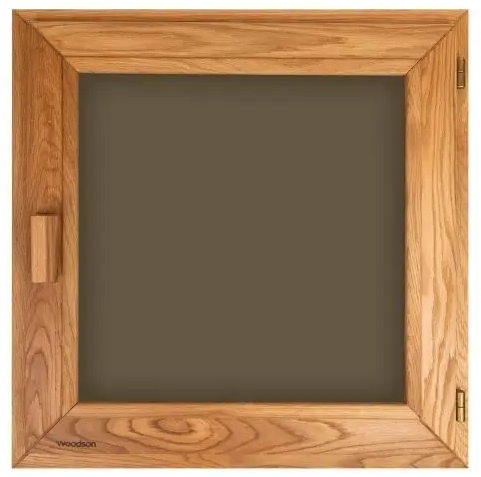 Окно Woodson PRO 60*60, стекло GREY дуб, правое - 0min