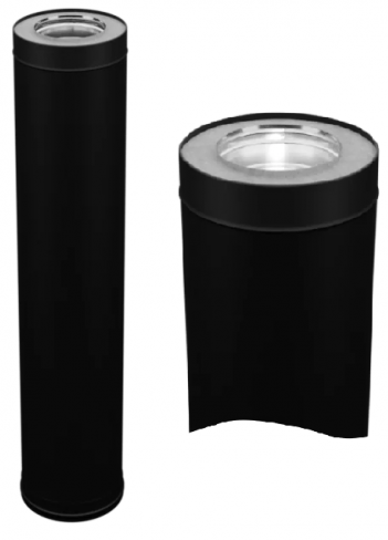 Ferrum Blackside сэндвич 1,0 м (430/0,8мм + нерж/эмаль) Ф115х200 Ceramics - 0min