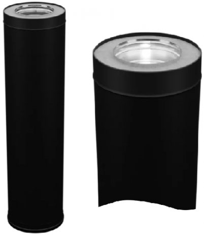 Ferrum Blackside сэндвич 0,5 м (430/0,8мм + нерж/эмаль) Ф115х200 Ceramics - 0min
