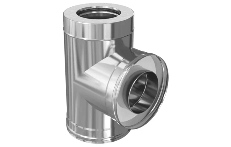 Ferrum Austenite HF сэндвич-тройник 90&deg; (304/0,8мм + нерж.+ ceramics) Ф115х200