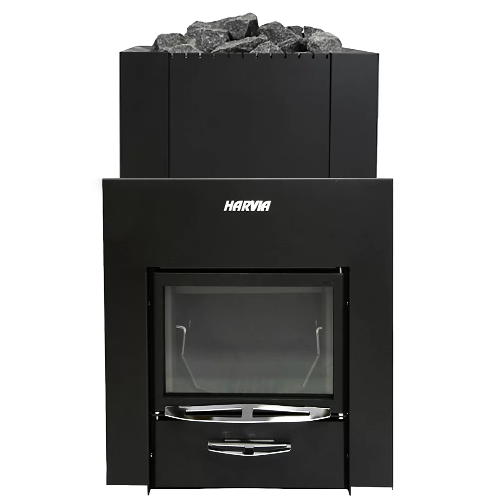 Дровяная печь для бани Harvia 22 Duo Black - 1min