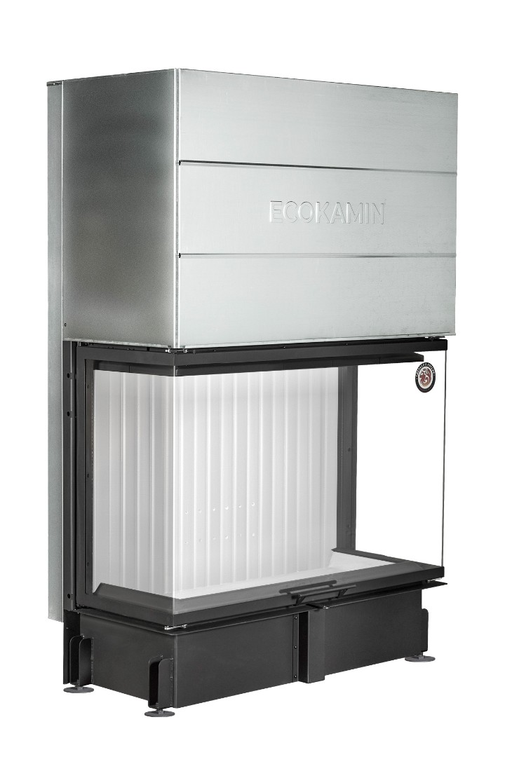 Каминная топка Экокамин ДЕЛЬТА 1200х800х450 P три стекла подовая - 2min