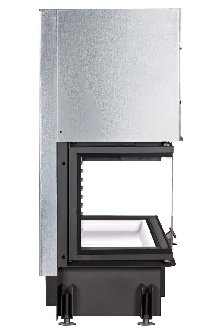 Каминная топка Экокамин ДЕЛЬТА 800 P три стекла принтинг подовое горение - 5min
