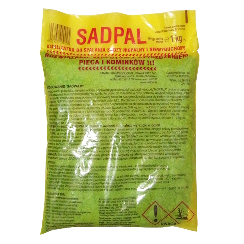 Катализатор для сжигания сажи Sadpal (средство для чистки дымоходов) Польша - 0min